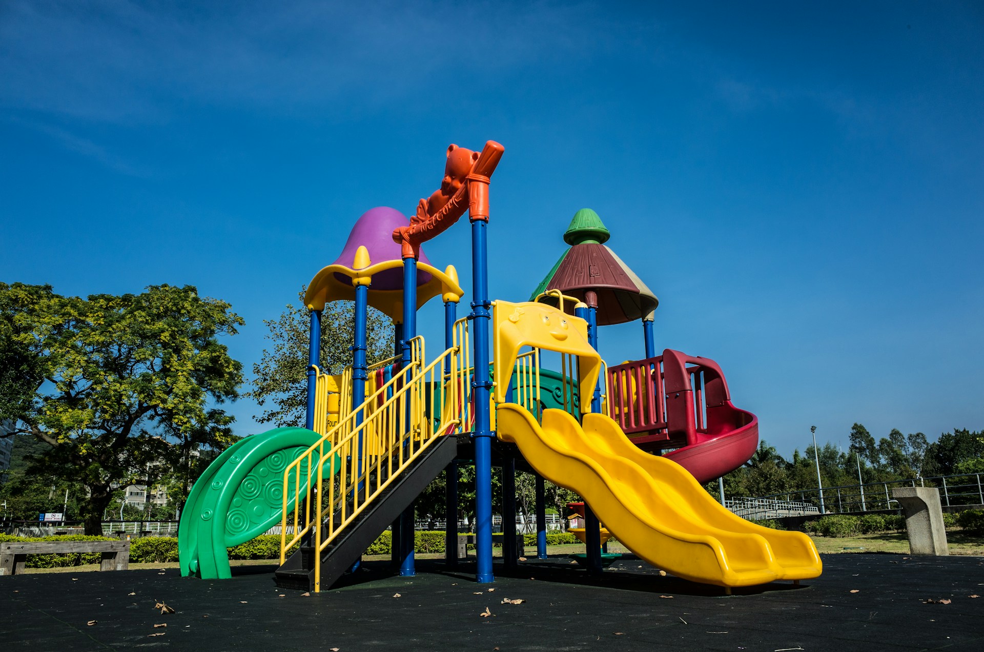 A colorful outdoor play area