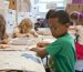 Children focusing on school work